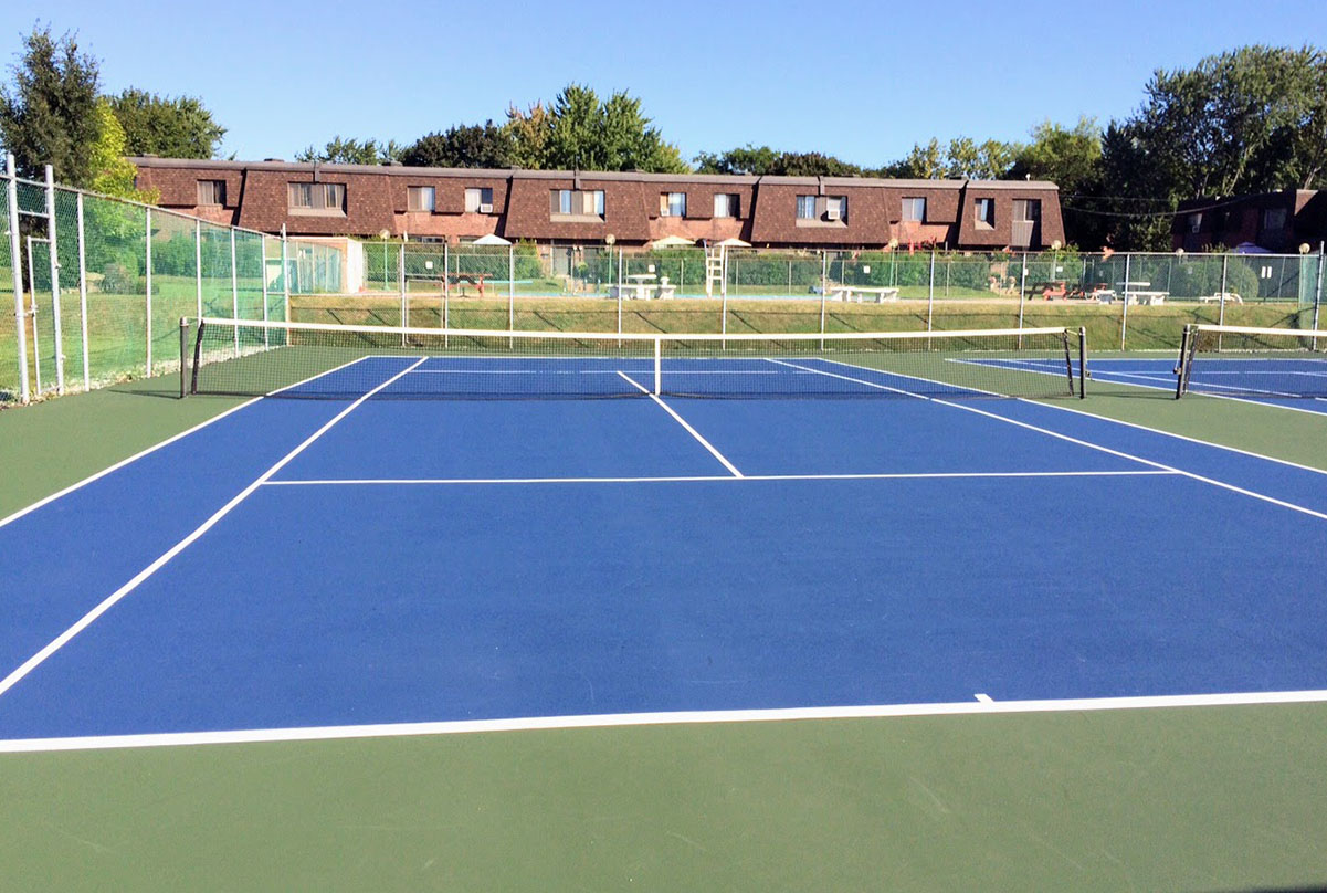 The tennis courts